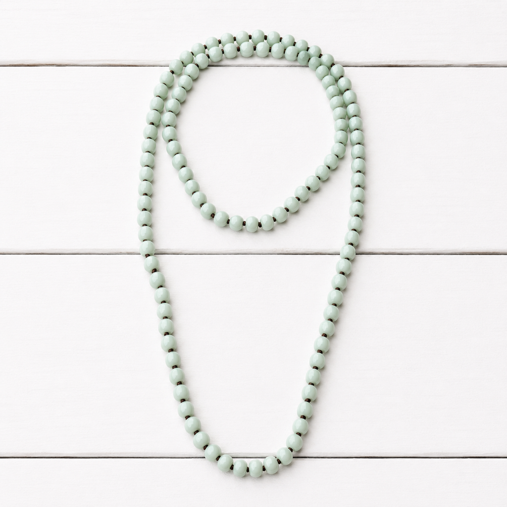 Collar nudos verde agua