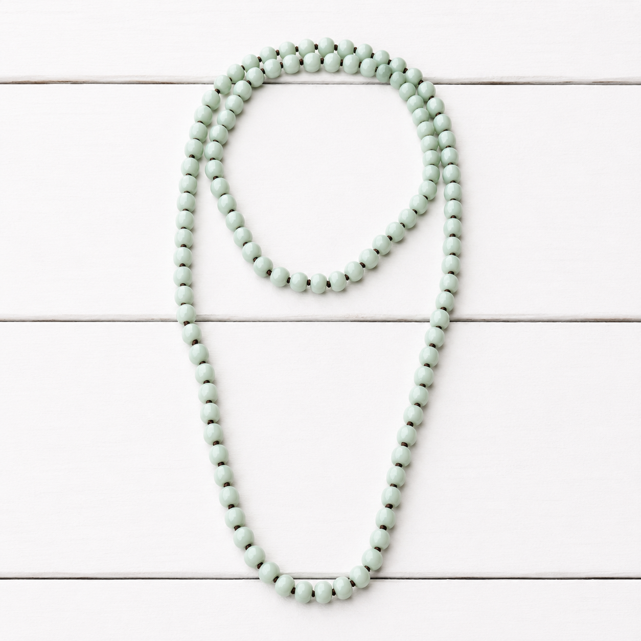 Collar nudos verde agua