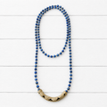 Collar azul tubo curvo