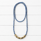 Collar azul tubo curvo