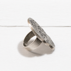Anillo zamak plateado calavera