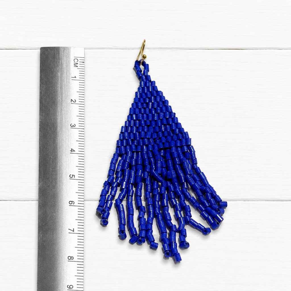 Pendientes miyuki azul noche