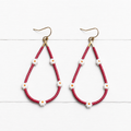 Pendientes gota margaritas terracota