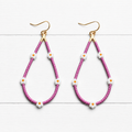 Pendientes gota margaritas buganvilla