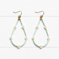 Pendientes gota margaritas agua
