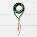 Collar pluma hueso boho