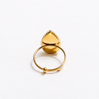 Anillo gota piedra amatista facetada