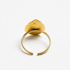 Anillo acero dorado mate gota