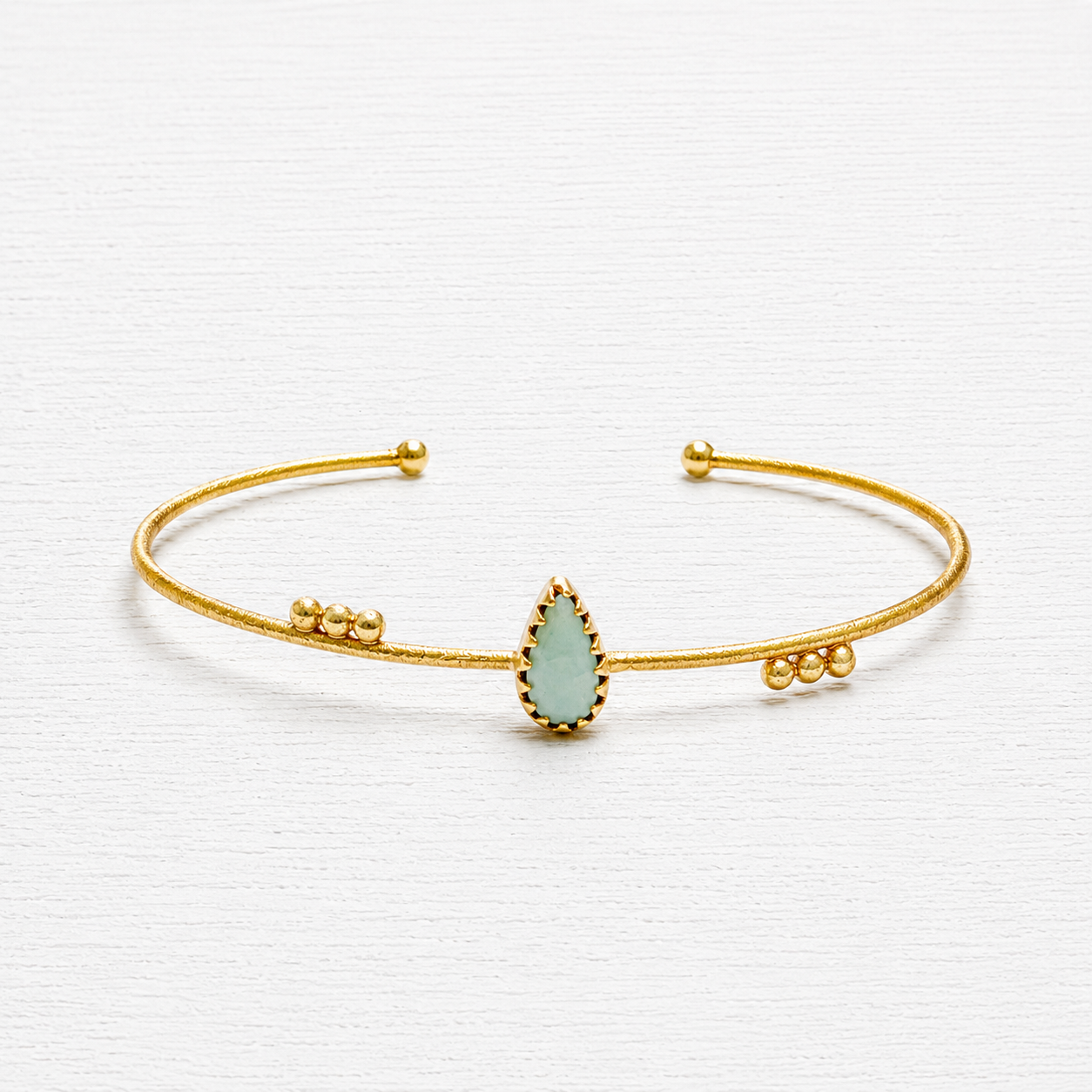 Pulsera rígida gota amazonita