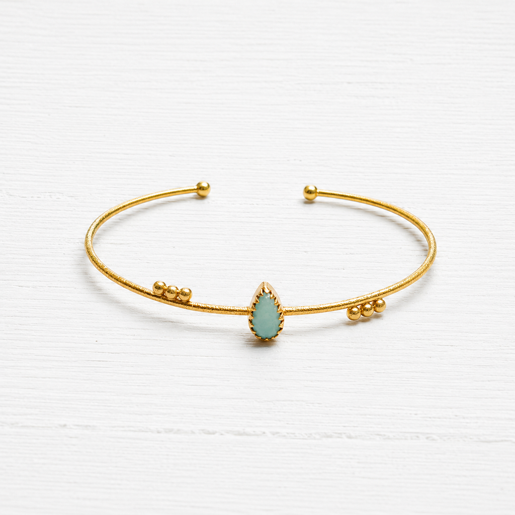 Pulsera rígida gota amazonita