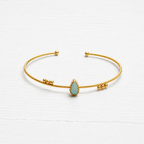 Pulsera rígida gota amazonita