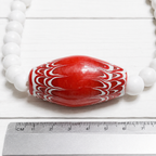Gargantilla tribal rojo pieza XL