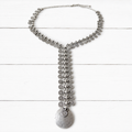 Gargantilla collar tribal monedas plateado