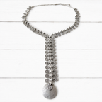 Gargantilla collar tribal monedas plateado
