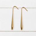 Pendientes gota acero dorado