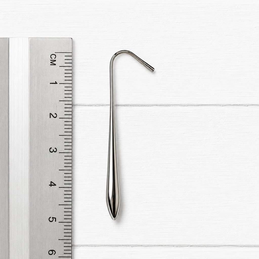 Pendientes gota acero plateada