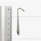 Pendientes gota acero plateada