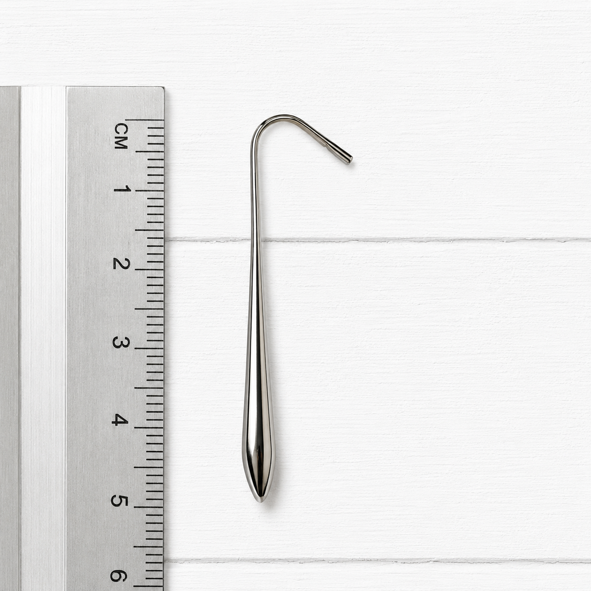 Pendientes gota acero plateada