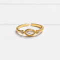 Anillo fino triple circonita