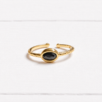 Anillo circonita fino negro
