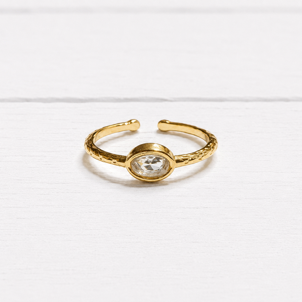 Anillo circonita fino