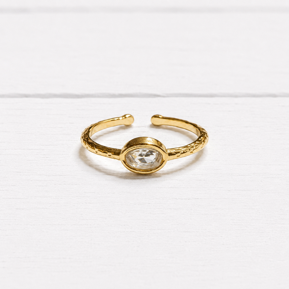 Anillo circonita fino