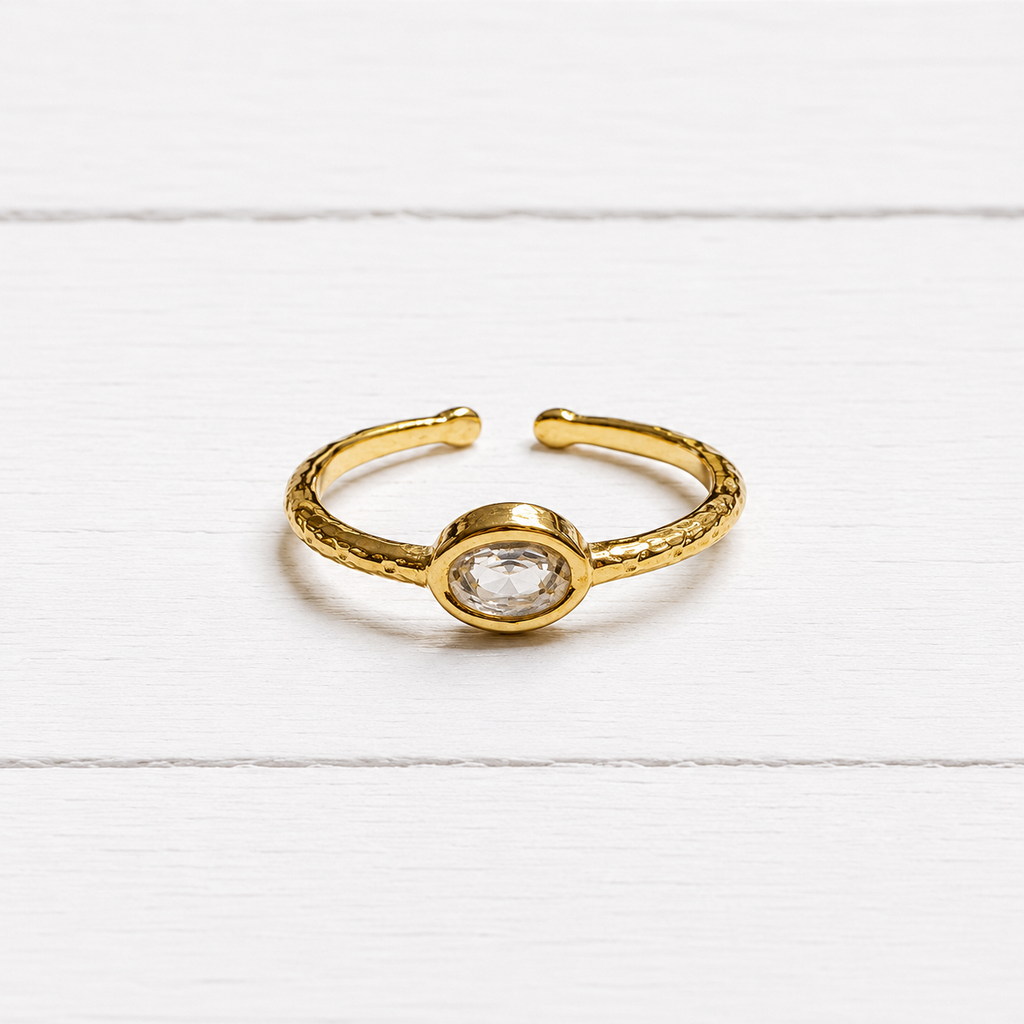 Anillo circonita fino