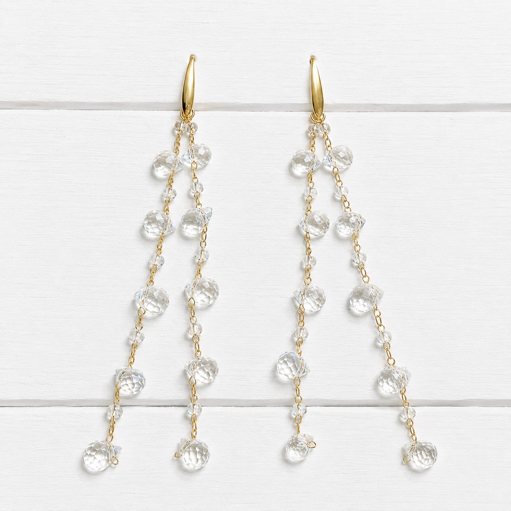 Pendientes cadenas cristales