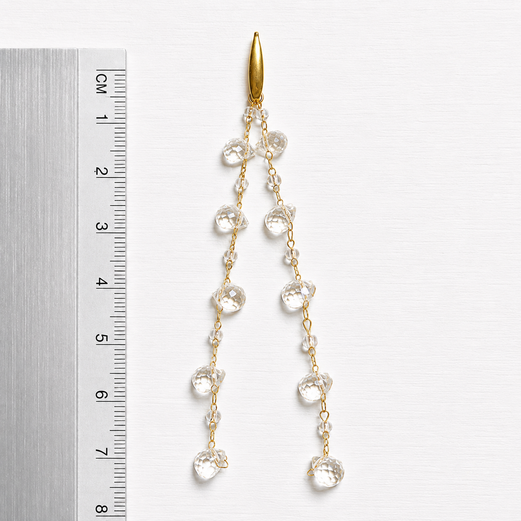 Pendientes cadenas cristales