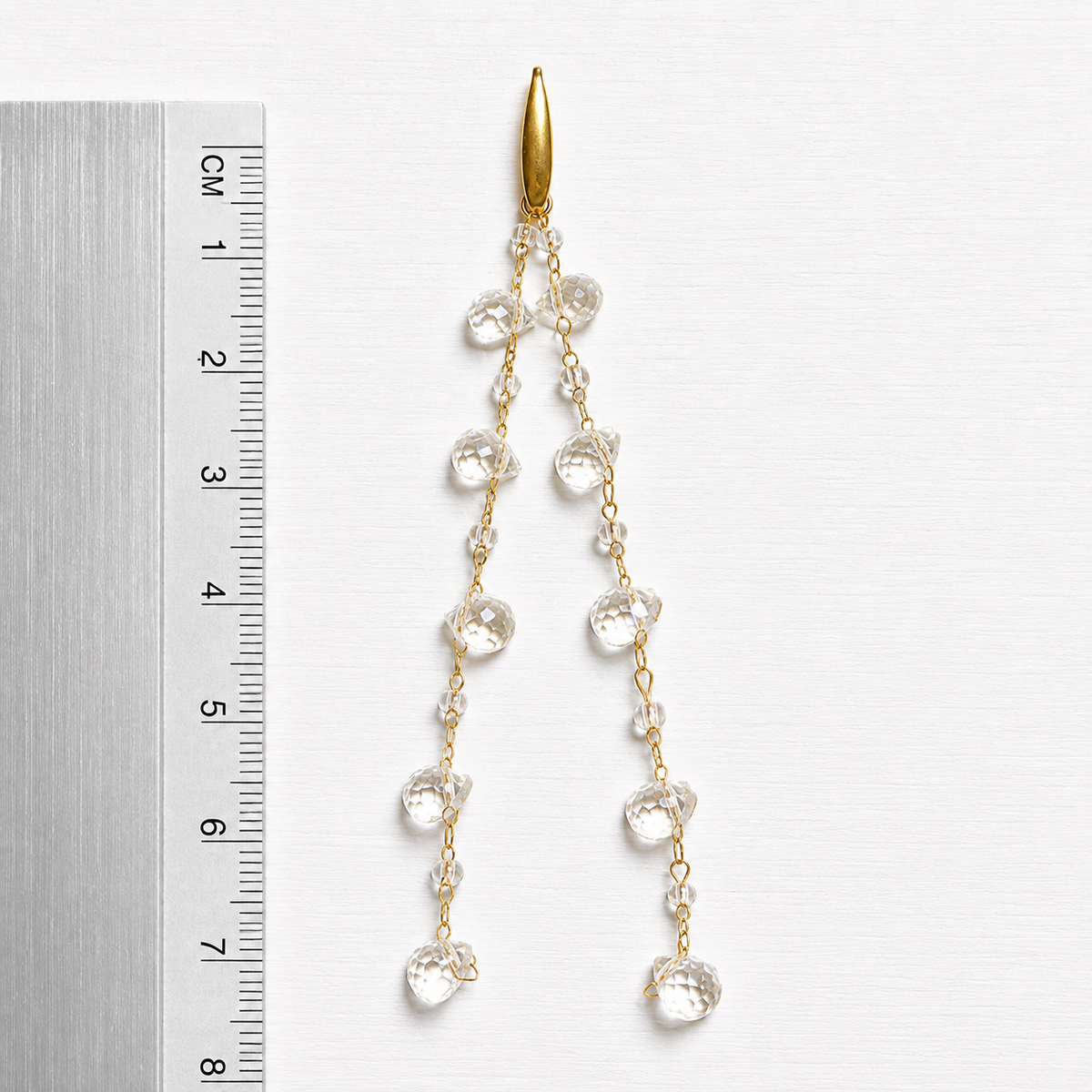 Pendientes cadenas cristales