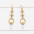Pendientes doble cristal aro