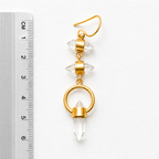 Pendientes doble cristal aro