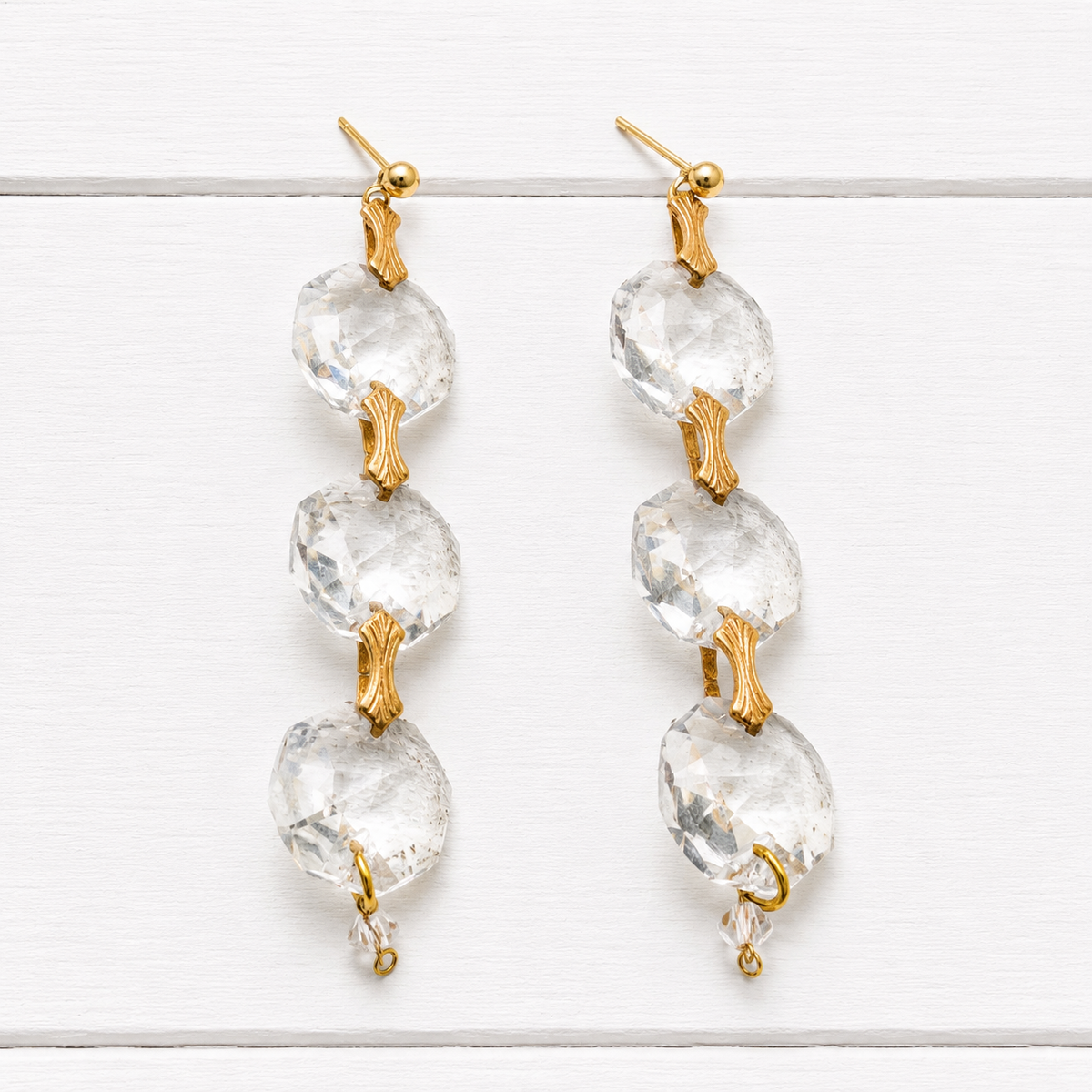 Pendientes triple cristal