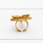 Anillo estrella dorada elástico