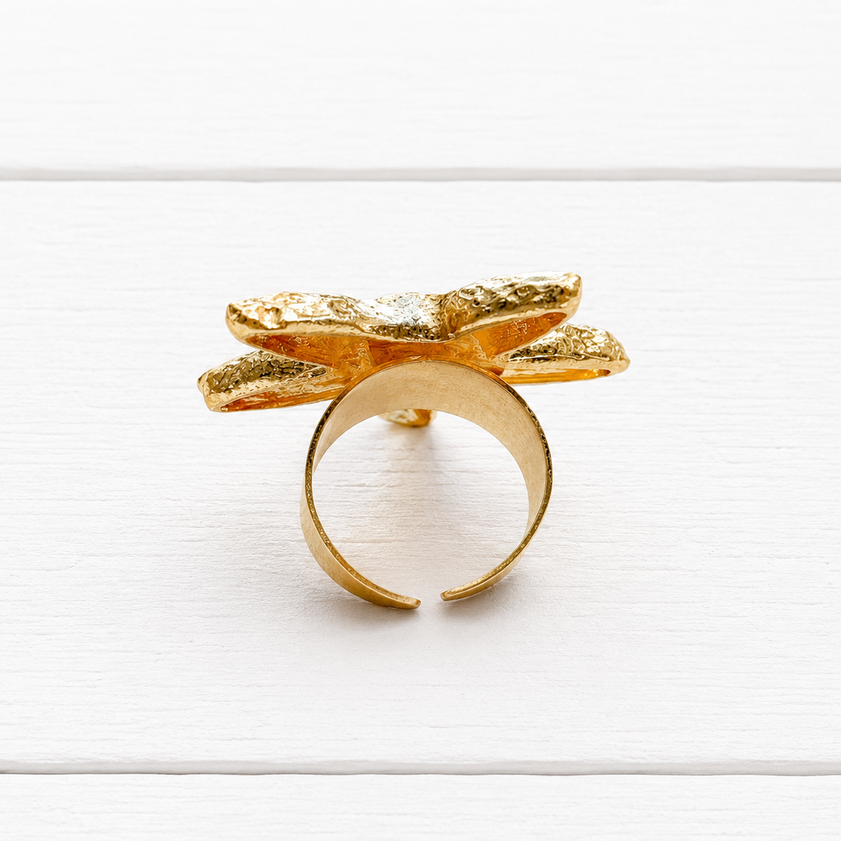 Anillo estrella dorada elástico