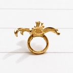 Anillo flor metal XL elástico