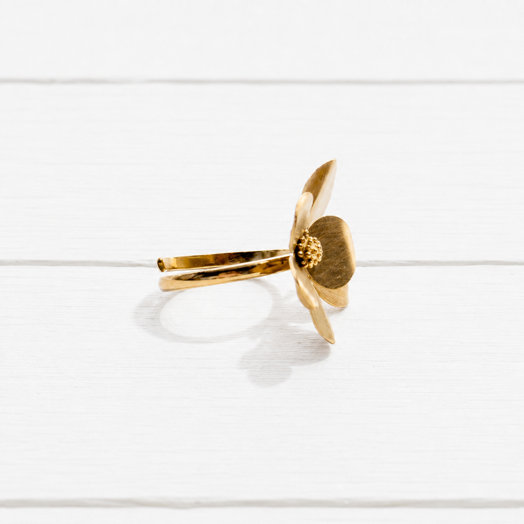 Anillo doble flor