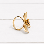 Anillo flor cuatro pétalos