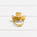 Anillo flor cuatro pétalos