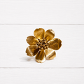 Anillo flor acero