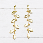 Pendientes rama hojas XL