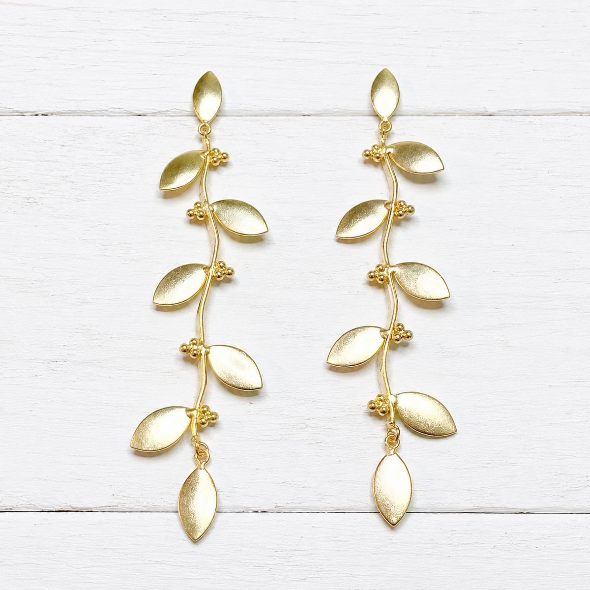 Pendientes rama hojas XL