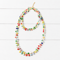 Collar cadena bolitas colores
