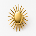 Anillo acero dorado sol XL