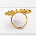 Anillo acero dorado sol XL