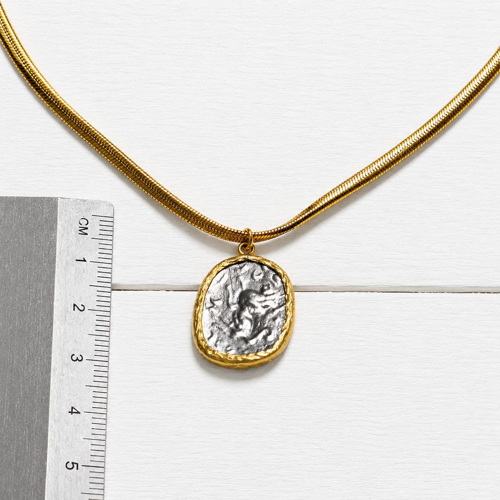 Gargantilla moneda irregular