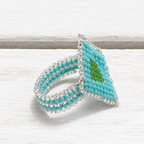 Anillo elástico rombo azul