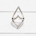 Anillo zamack plateado picos