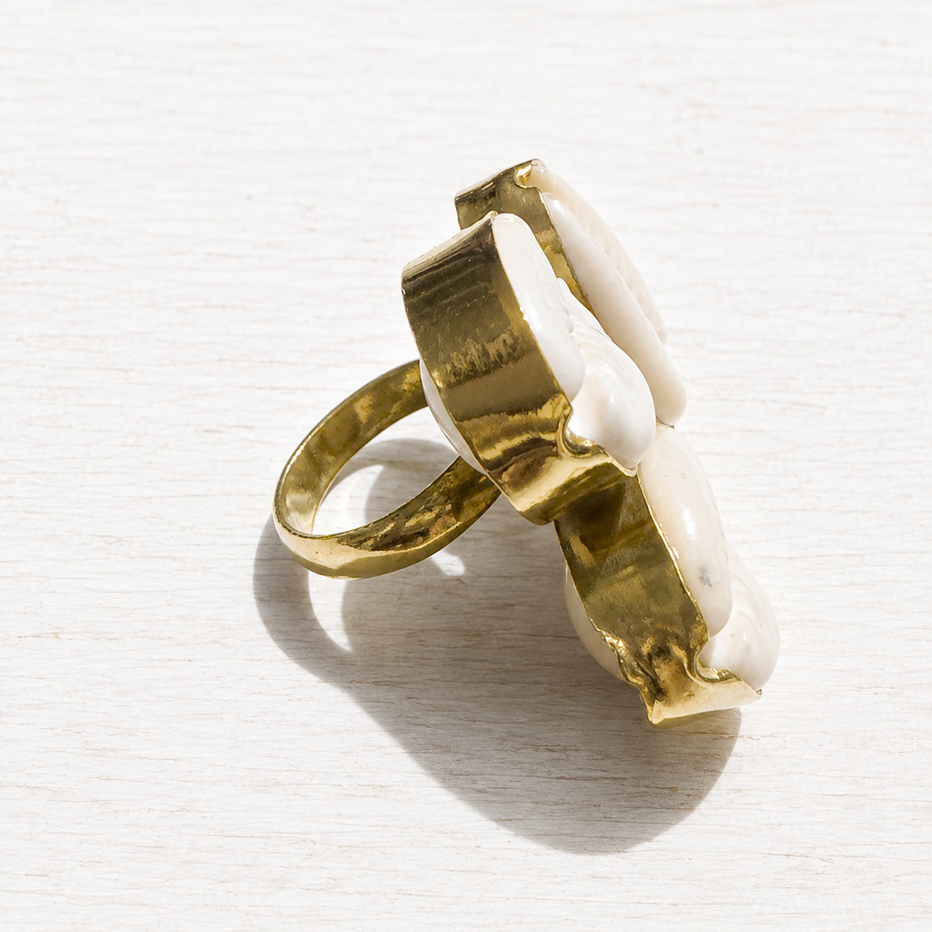 Anillo triple mar dorado
