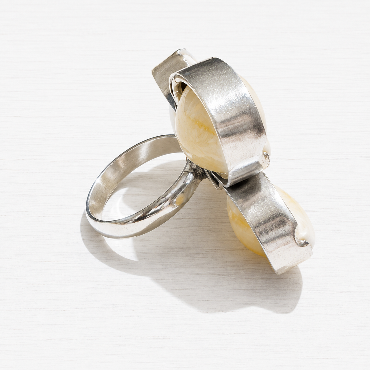 Anillo triple mar plateado